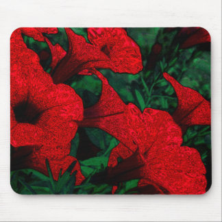 Tapestry Flowers: Red Mouse Pad