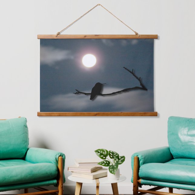 Tapestry - Hummingbird in Moonlight  (Living Room)