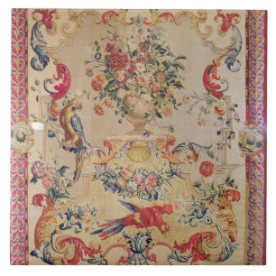Tapestry in early Rococo style with strapwork and Tile