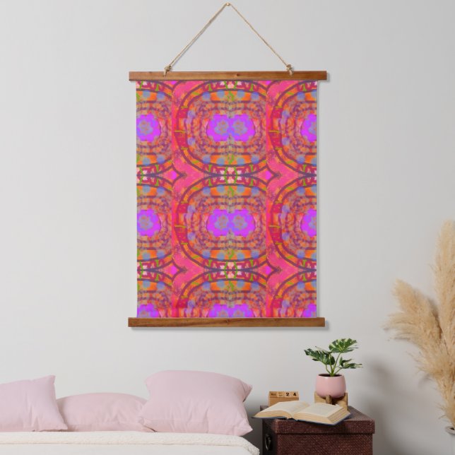 Tapestry - Lovely Abstract Peach & Lavender (Bedroom)