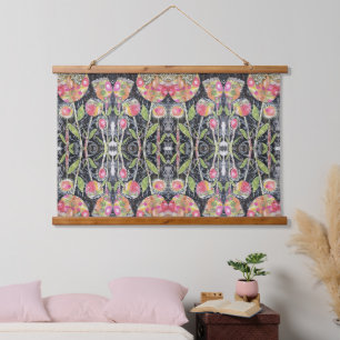Tapestry - Mixed Media Flowers Abstract