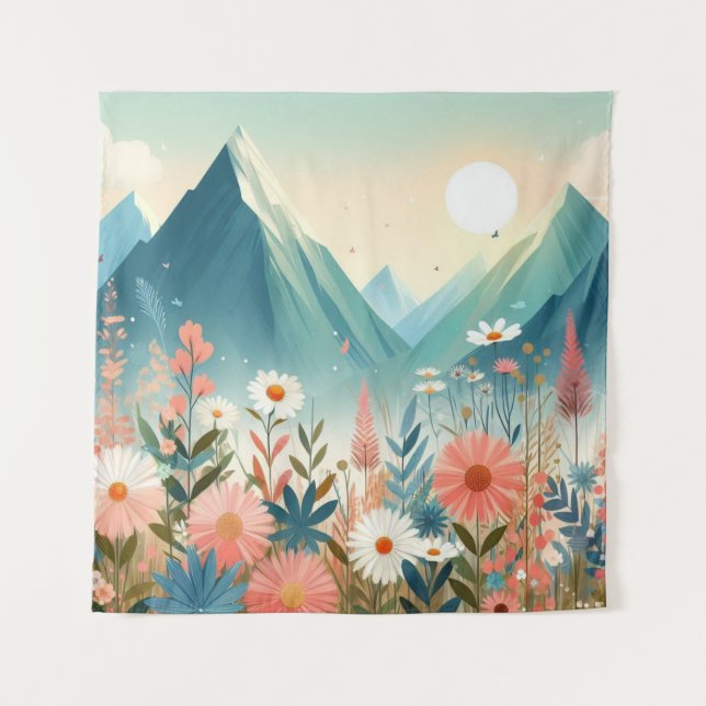 Tapestry Mountain Wildflowers Nature Art (Front)