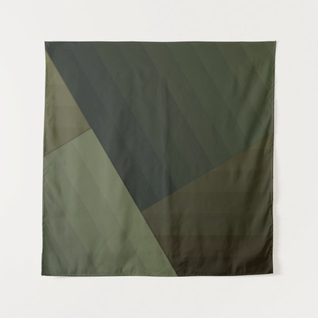 Tapestry, Patchwork, combined, olive, green, strip Tapestry (Front)