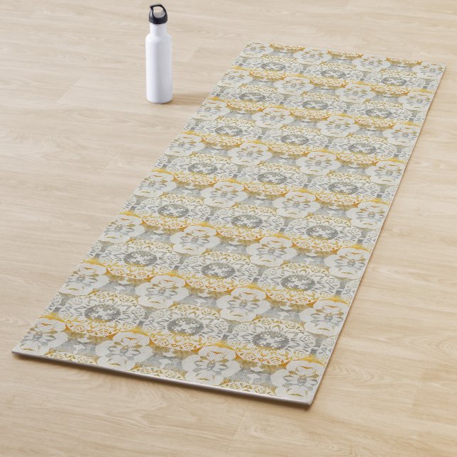Tapestry Rosette II Yoga Mat (In Situ)