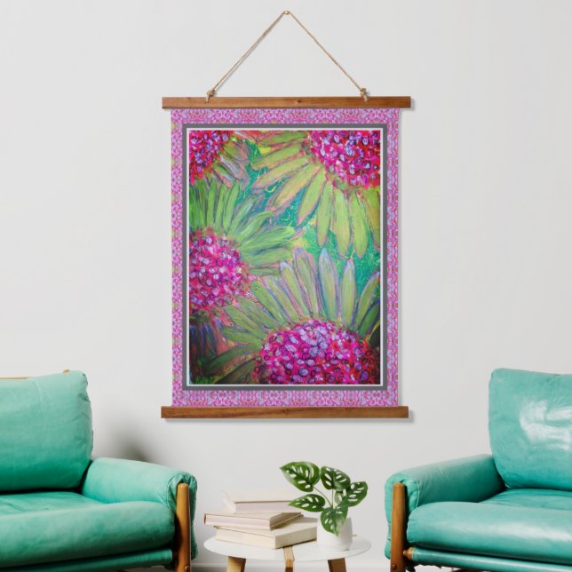 Tapestry - Vibrant Pink Flowers (Living Room)