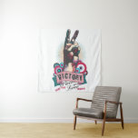 Tapestry – Victory Peace & Love Pop-Art Design<br><div class="desc">Transform any space with the Victory Tapestry – Peace & Love Pop-Art. Featuring a vibrant hand in the peace sign pose, surrounded by radiant lines and retro halftone textures, this design celebrates triumph, unity, and expressive style. The banner reads “VICTORY” in stars and stripes, with the playful message “Piece and...</div>