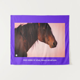 TAPESTRY WILD HORSE OF UTAH, ONAQUI MOUNTAINS
