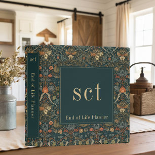 Tapestry William Morris End of Life Planner Binder