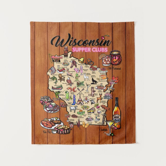 Tapestry - Wisconsin Supper Club Map (Front)