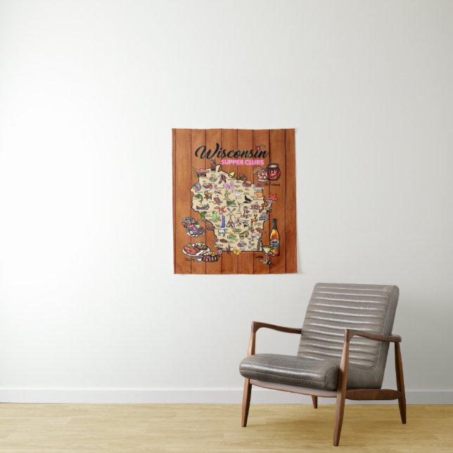 Tapestry - Wisconsin Supper Club Map (In Situ)