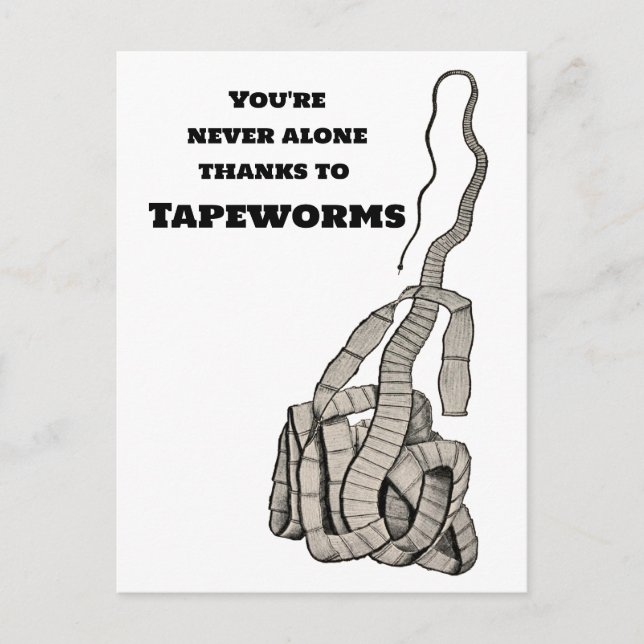 Tapeworm And You Postcard (Front)