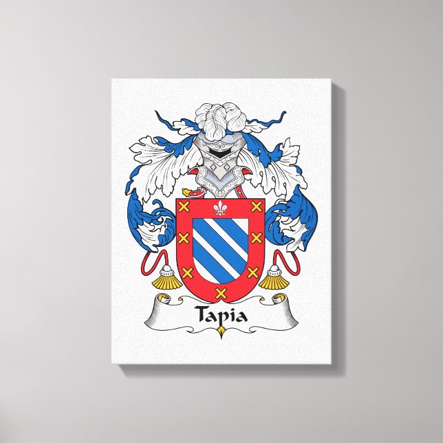 Tapia Family Crest Canvas Print (Front)
