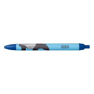Tapir cartoon illustration black ink pen