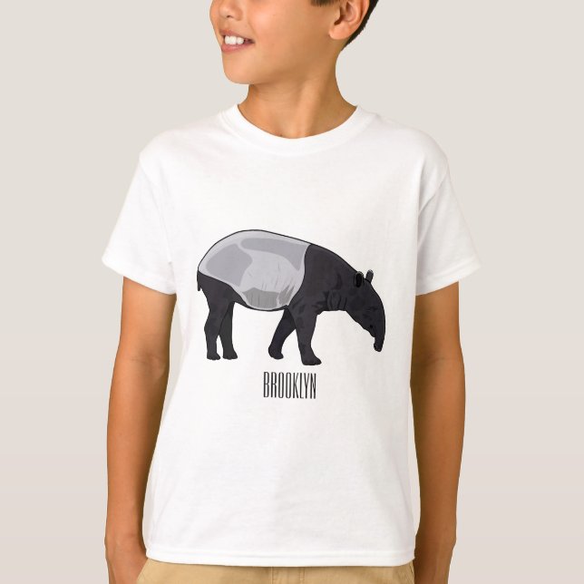 Tapir cartoon illustration T-Shirt (Front)
