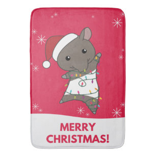 Tapir Christmas Tapire Winter Animals Bath Mat