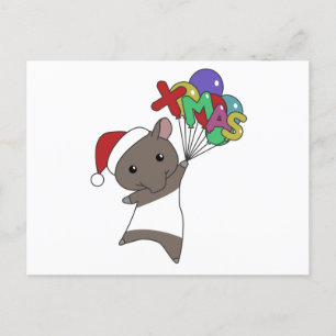 Tapir Christmas Tapirs Winter Animals Postcard