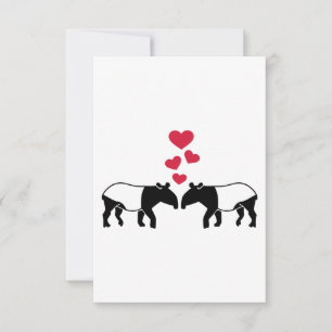 Tapir red hearts love