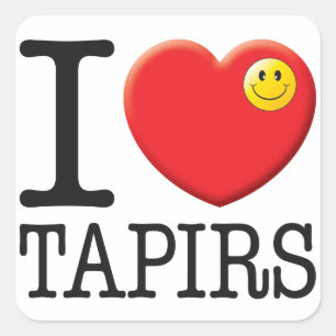 Tapirs Love Square Sticker