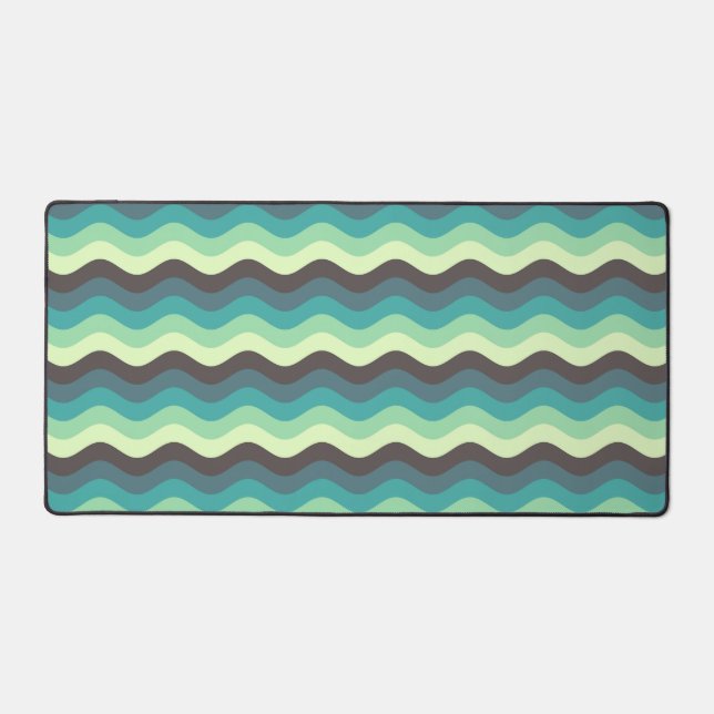 Tapis bureau Mint Ripple Waves (Recto)