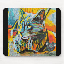 Tapis d'art personnalisé et panier de souris