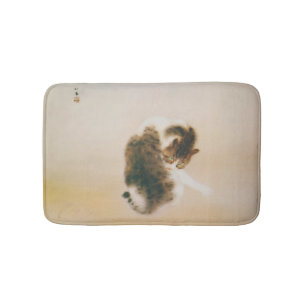 Tapis De Bain 猫, 栖 鳳 Chat, Seihō, Art Japonais