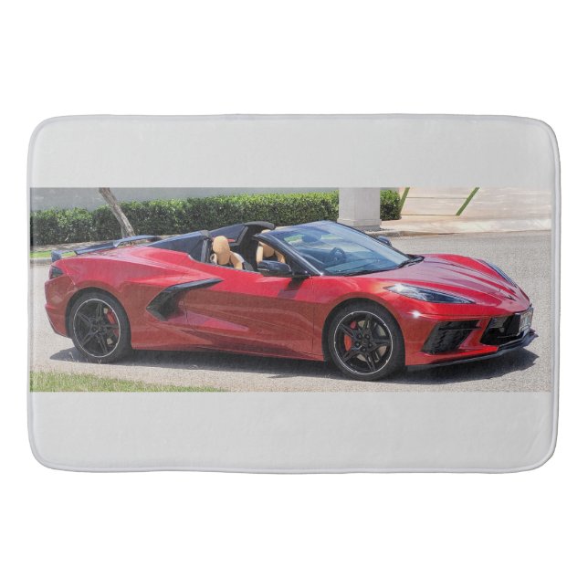Tapis De Bain 2023 Bain de corvette rouge (Devant)