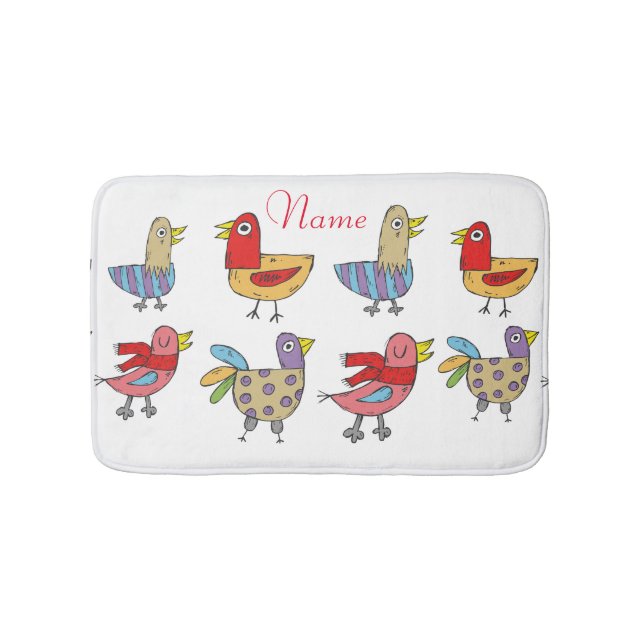 Tapis De Bain 4 Oiseaux amusants Thunder_Cove (Devant)