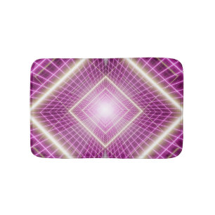 Tapis De Bain 80s Rétro : Arrière - plan 3D Sci-Fi.