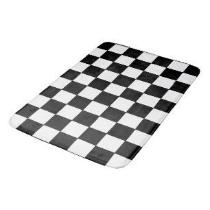 Tapis De Bain à damiers blanc et noir