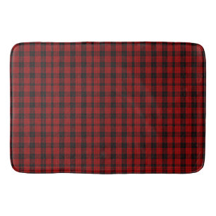 Tapis De Bain à damiers Noël Rouge Buffalo Plaid