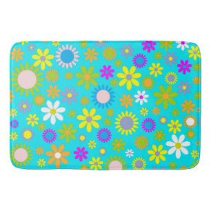 Tapis de bain à fleurs - Mélange & Match Cadeaux -