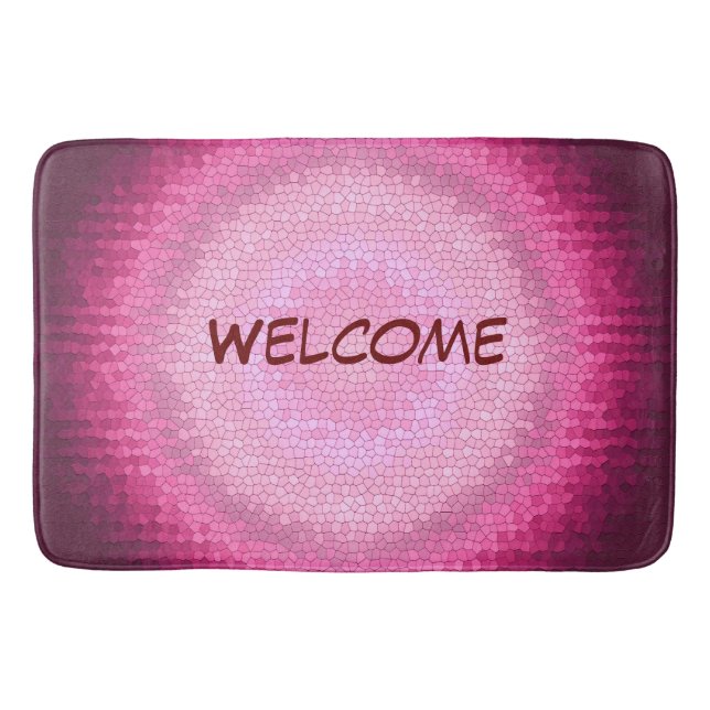 Tapis De Bain Absorber la texture rose vitrage. (Devant)
