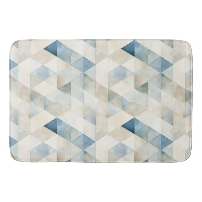 Tapis De Bain Abstrait Blue Tranquil Motif de plage (Devant)