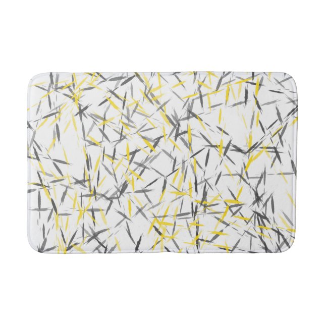 Tapis De Bain Abstrait gris jaune (Devant)