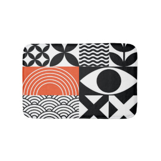 Tapis De Bain Abstrait moderne : toile de design artistique.