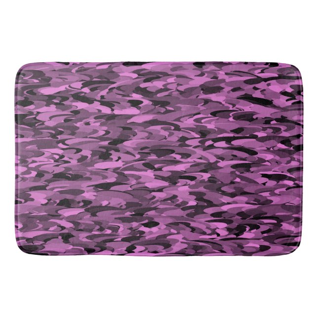 Tapis De Bain Abstrait Motif violet noir (Devant)