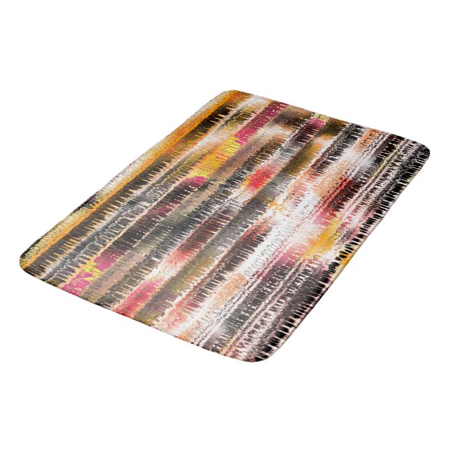 Tapis De Bain Abstrait rayé de papier découpé (Angle)