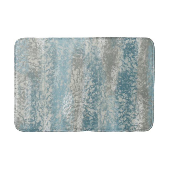 Tapis De Bain Abstraite teintes douces gris Turquoise (Devant)