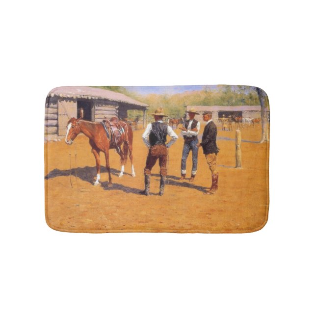 Tapis De Bain Acheter Polo Ponies dans le Wild West américain (Devant)
