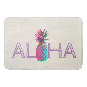 Tapis De Bain Adorable Aloha Hawaiian Pineappy