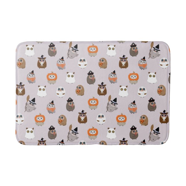 Tapis De Bain Adorable Chouette d'Halloween Motif (Devant)