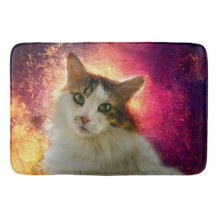 Tapis De Bain Adorable Cute Calico Chat