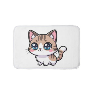 Tapis De Bain Adorable Tabby Cartoon Cat