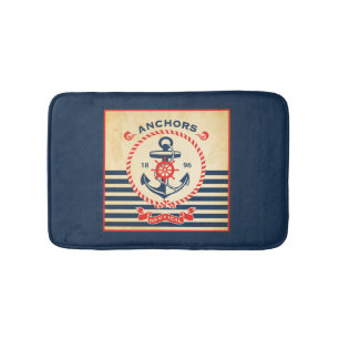 Tapis De Bain Affiche nautique vintage