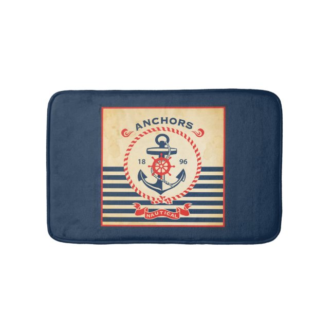 Tapis De Bain Affiche nautique vintage (Devant)