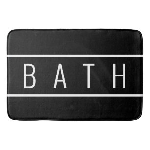 Tapis De Bain Agritourisme rustique noir et blanc