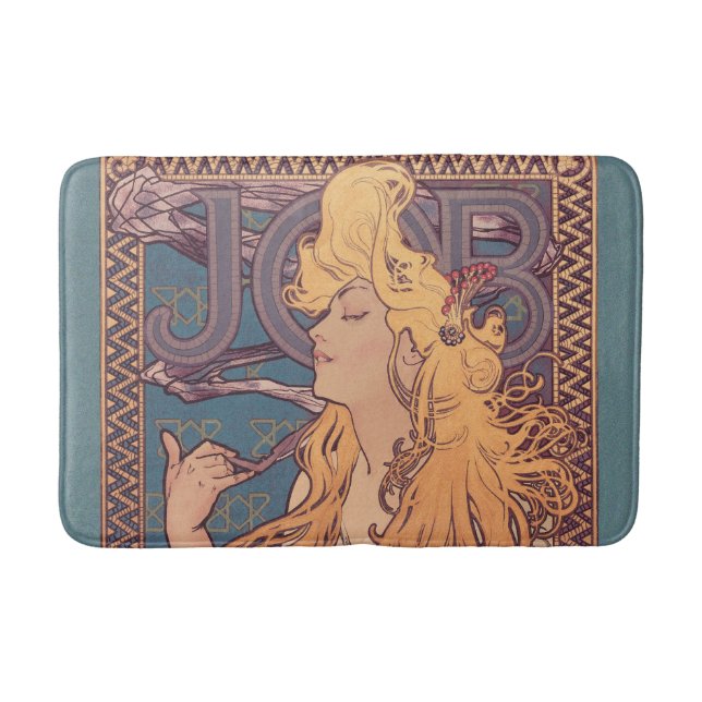 Tapis De Bain Alfonse Mucha Job Art Nouveau femme (Devant)
