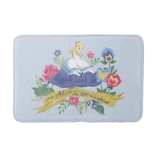 Tapis De Bain Alice au pays des merveilles| Alice dans l'aquarel (Devant)