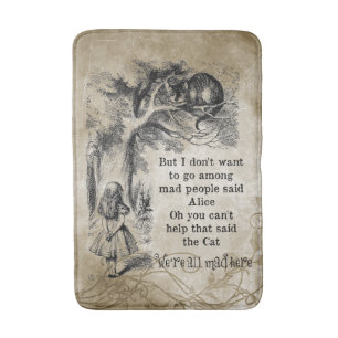 Tapis De Bain Alice au pays des merveilles ; Chat de Cheshire