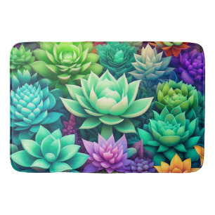 Tapis De Bain Aloe Vera Succulents Sage Green